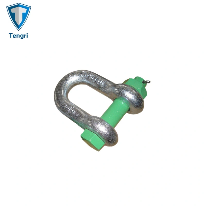 Hot Dipped Galvanizing Us G2150 D Shackle with Safety Pin