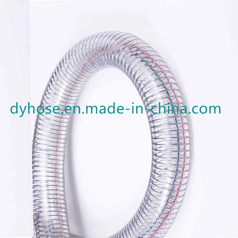 High quality/High cost performance PVC Spiral Spring Reinforced Transparent Hose Agricultural Irrigation Pipe PVC Steel Wire Reinforced Hose