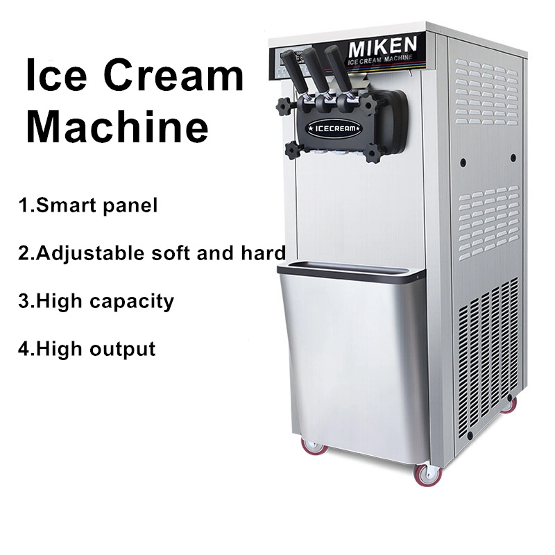 Top Sell Soft Ice Cream Machine 3 Flavors Vertical Freezer Ice Cream Roll Maker Yogurt Making Vending Machine Desktop for Sale