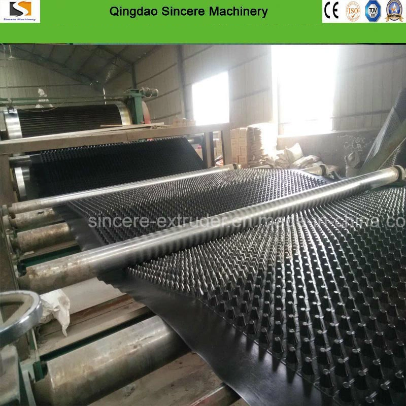 HDPE Plastic Dimple Sheet/Board Extrusion Machinery with Fabric Lamination