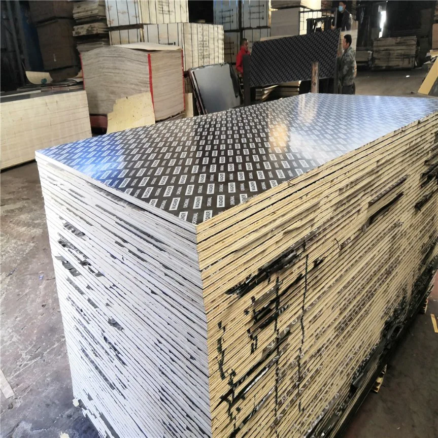 Wholesale/Supplier Price 3/4 Inch 10-12 Use Times 1250*2550 Commercial Waterproof Formwork Concrete Harwood Core Black Film Faced Construction Marine Plywood