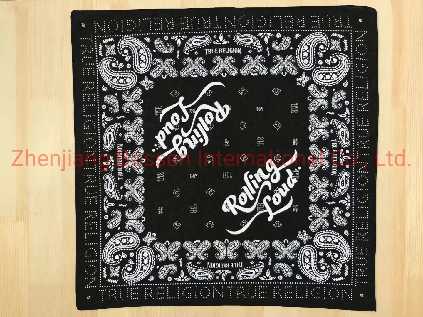 OEM Customized Design Full Over Print Promotional 22"*22" Cotton Headwear Scarf