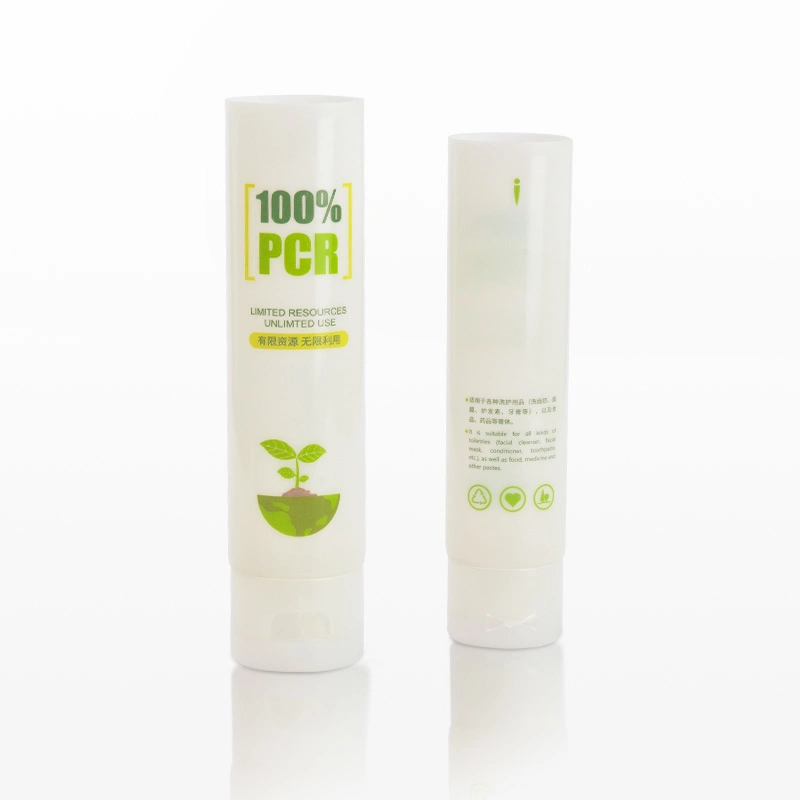 3,38oz 5,07oz 6,76oz 8,45oz PCR Cosmetic Face Cream Soft Tubes Recycelbare Umweltfreundliche Kunststoffverpackung