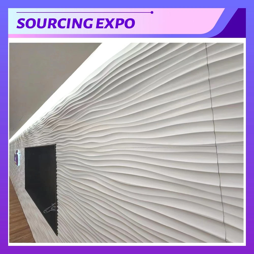 AG. Acoustic Modern Style Interior TV Background Wall 3D MDF Wave Wall Panels