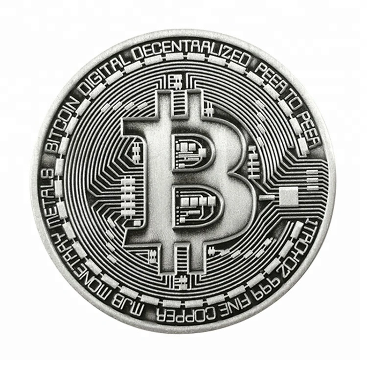 Vente de souvenirs personnalisés du métal chaud personnalisé Bitcoin pièce commémorative de haute qualité