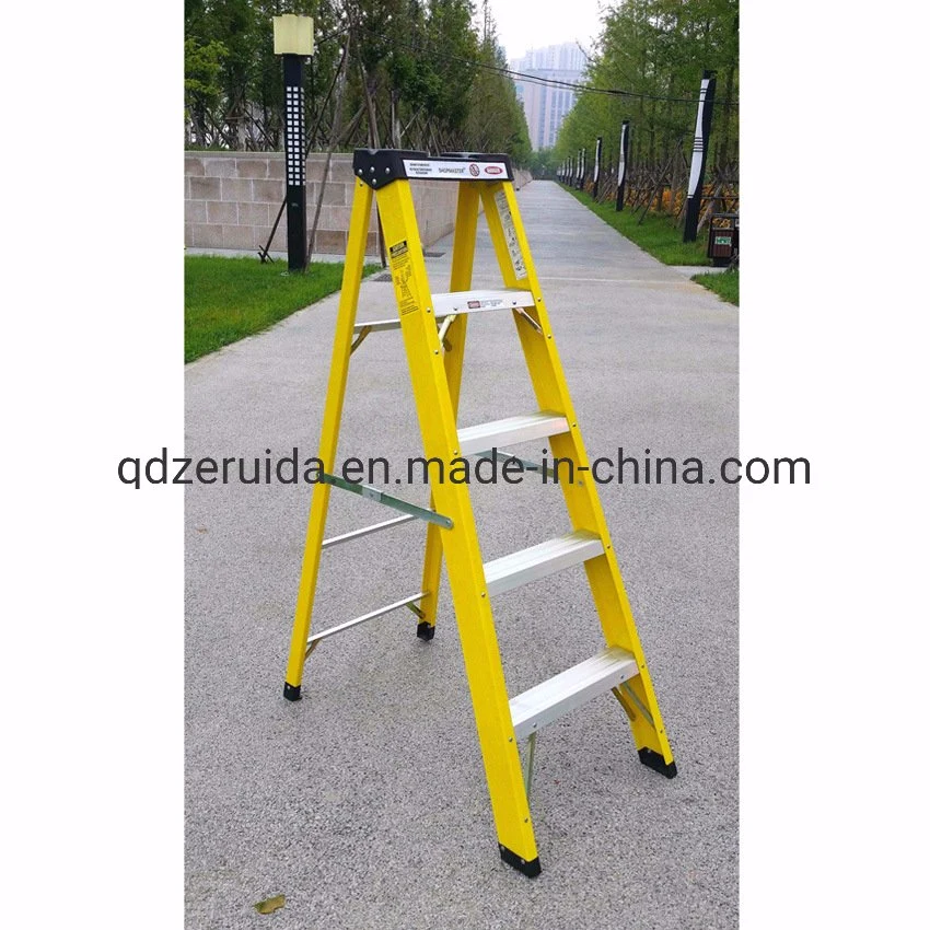 Insulated Multipurpose Fiberglass Step Folding Ladder for Working Near Electricity