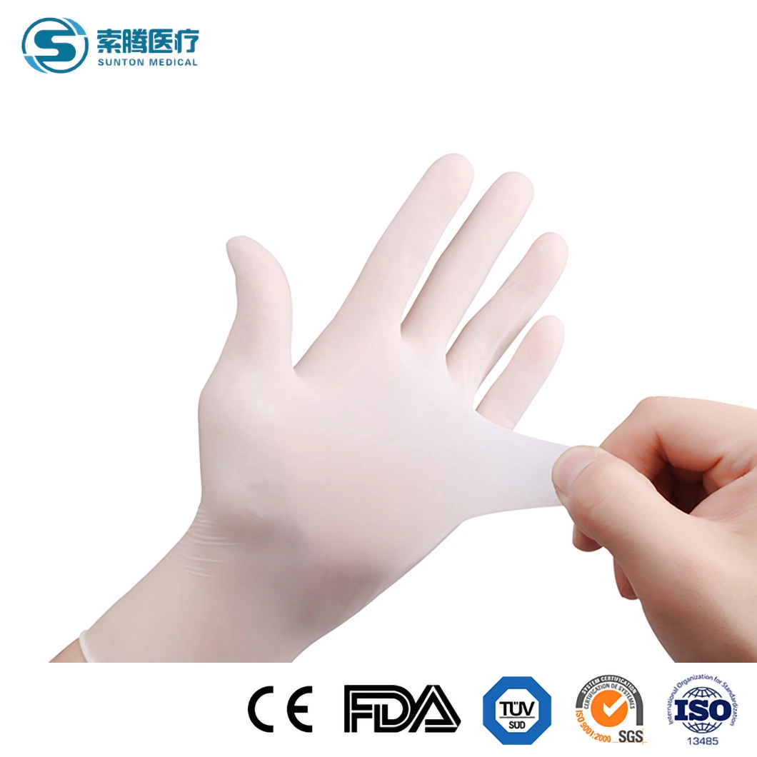 Sunton M L S XL Size Latex Gloves Wholesale/Supplier Disposable Medical Grade Mitten China Wear-Resistant Surgical Gloves Manufacturing Sample Available Latex Glove