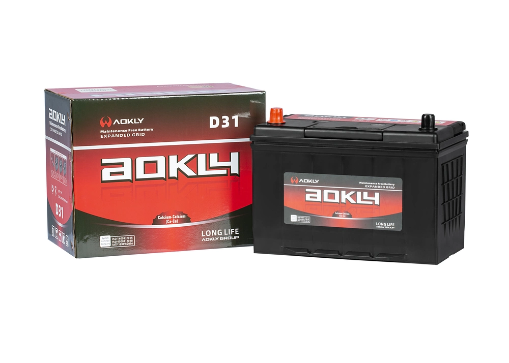 Aokly N70mf (65D31RMF) Maintenance-Free Automotive Car Battery 12V Sealed-Lead-Acid for Automobile Auto Truck Solar Mf Power Sealed Lead Acid Storage Battery