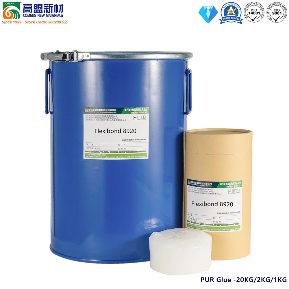 Excelente fuerza reactiva de poliuretano poliuretano adhesivo hot melt Flexibond (8920)