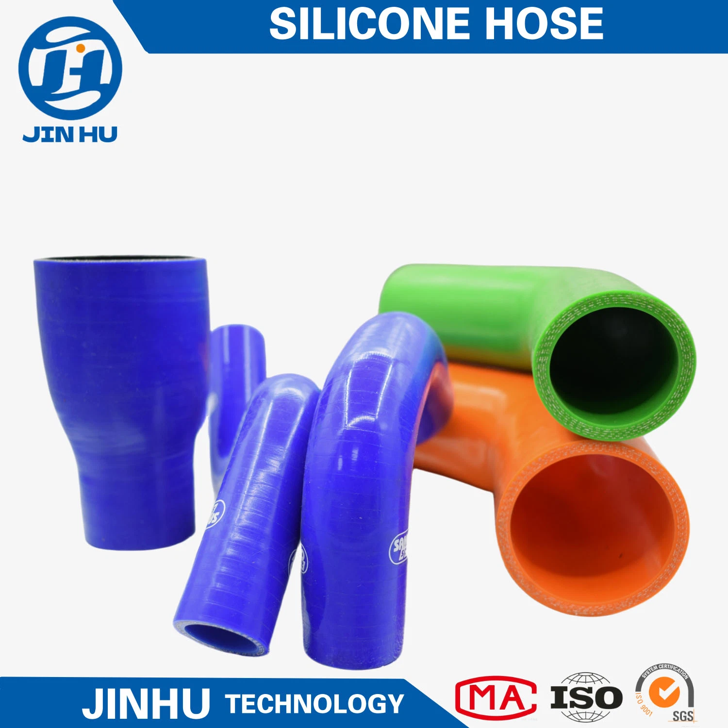 High Temperature Performance Auto Straight Elbow 90/45 Degree Reinforced Silicone Radiator Rubber Hose (OEM)