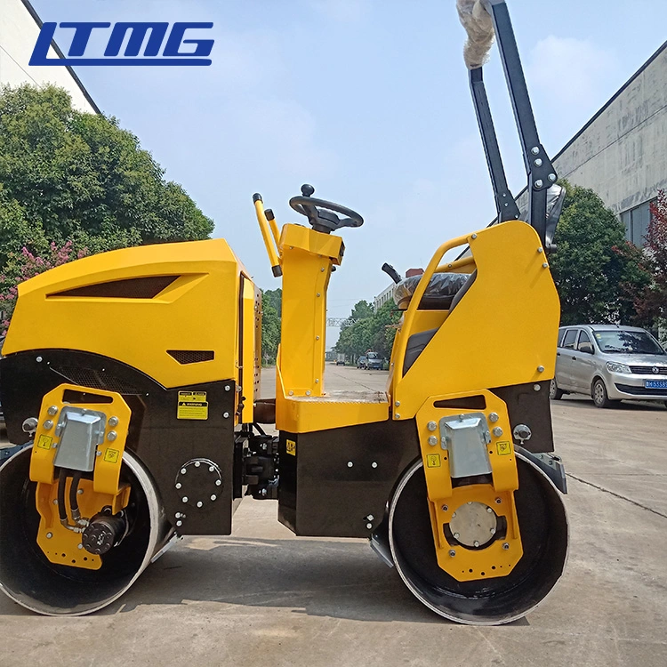 Ltmg 1000kg 1500kg 1 tonne de 1,5 tonne nouveau Mini compacteur vibrant de double prix du rouleau de la route du tambour