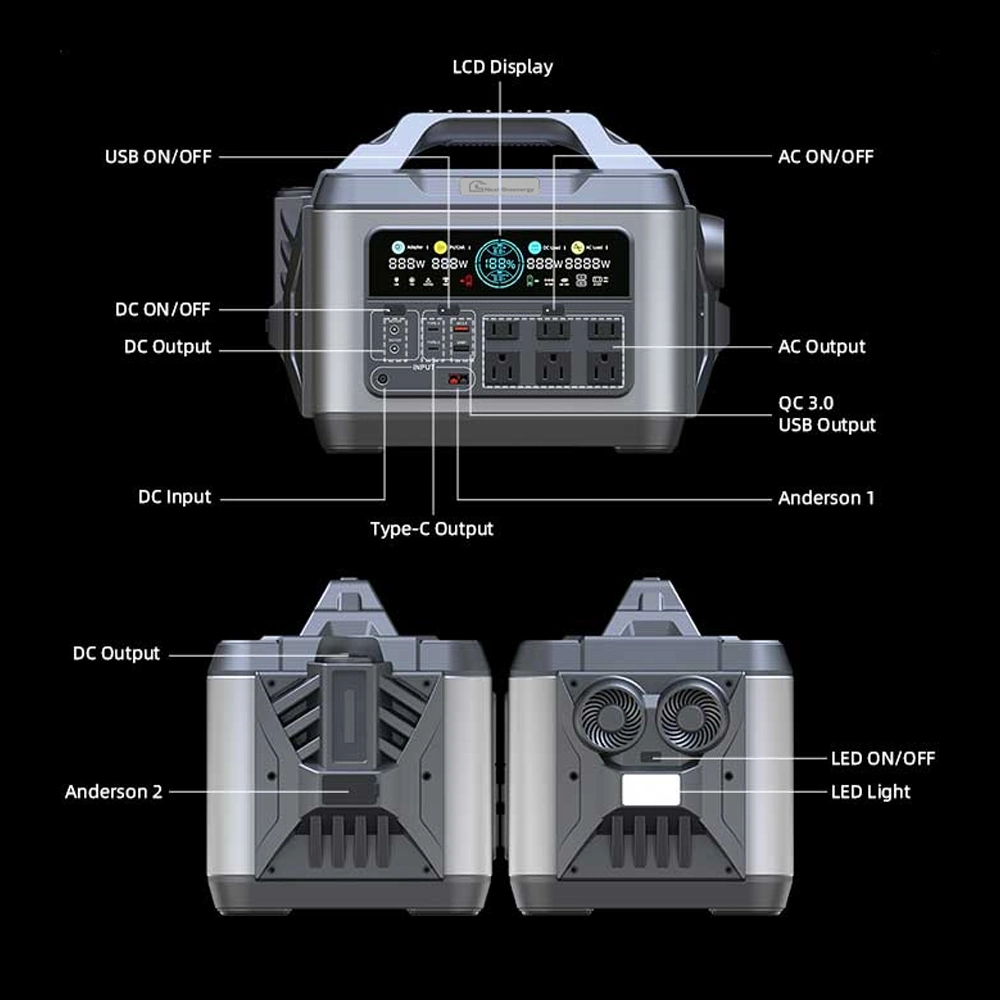 Next Greenergy 1200W LCD Pure Sine Wave Portable Power Station