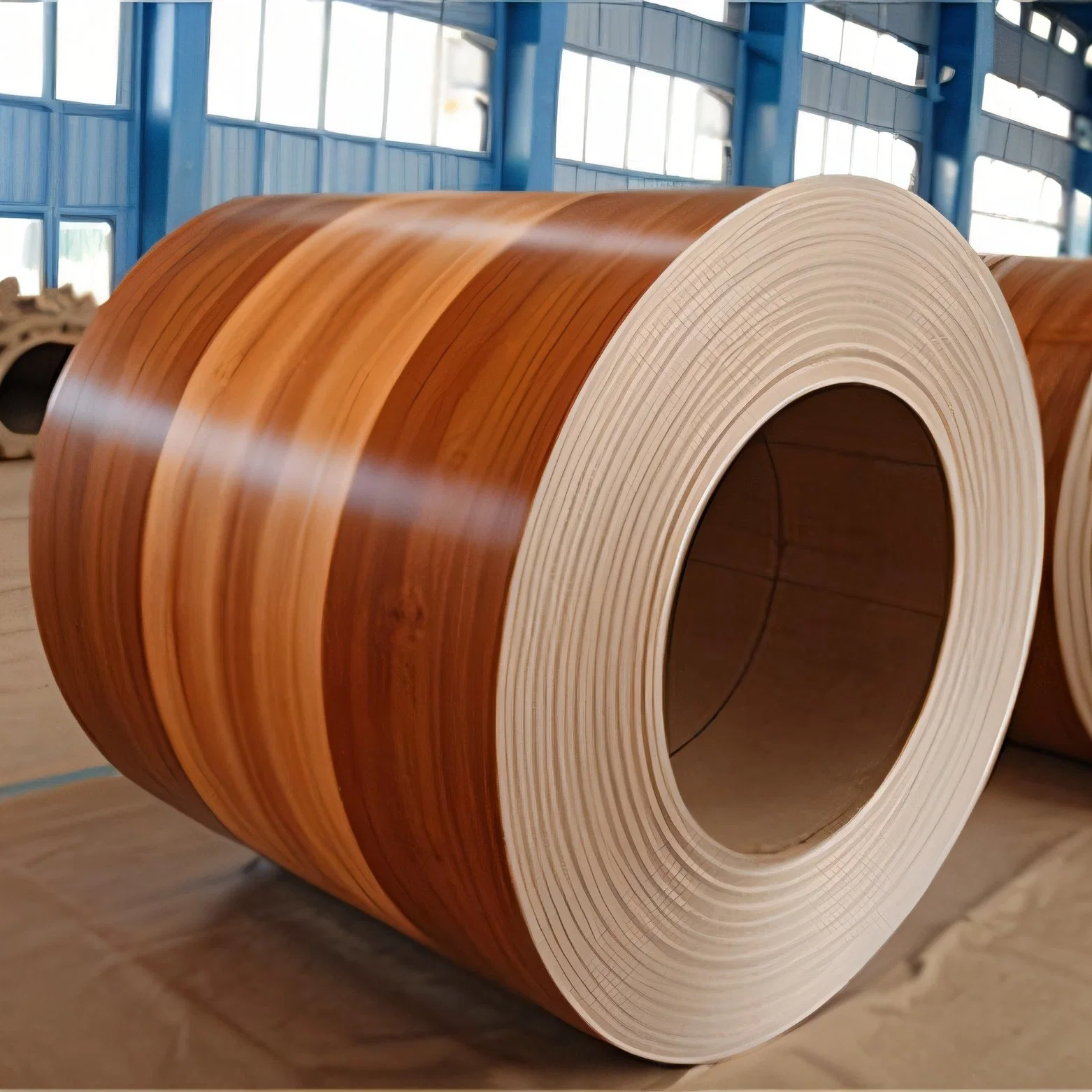 Raw Materials for Steel Doors Cost-Effective Wood Grain Printing Coated Steel Walnut Pearwood 3D Wood Grain