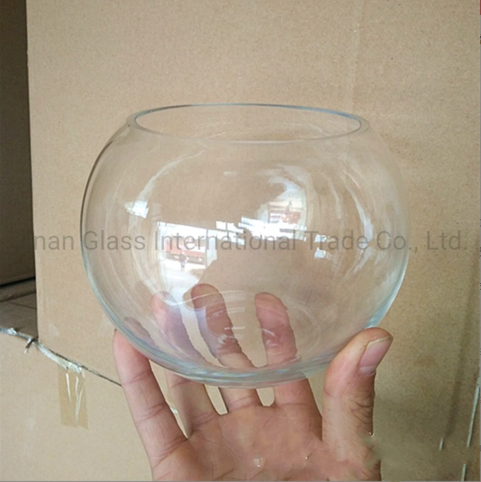 Commerce de gros poissons de taille de réservoir Réservoir rond en verre transparent Goldfish poisson bol