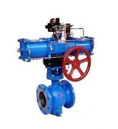 API ANSI JIS Standard Pneumatic V Type Ball Valve for Dn15-300mm