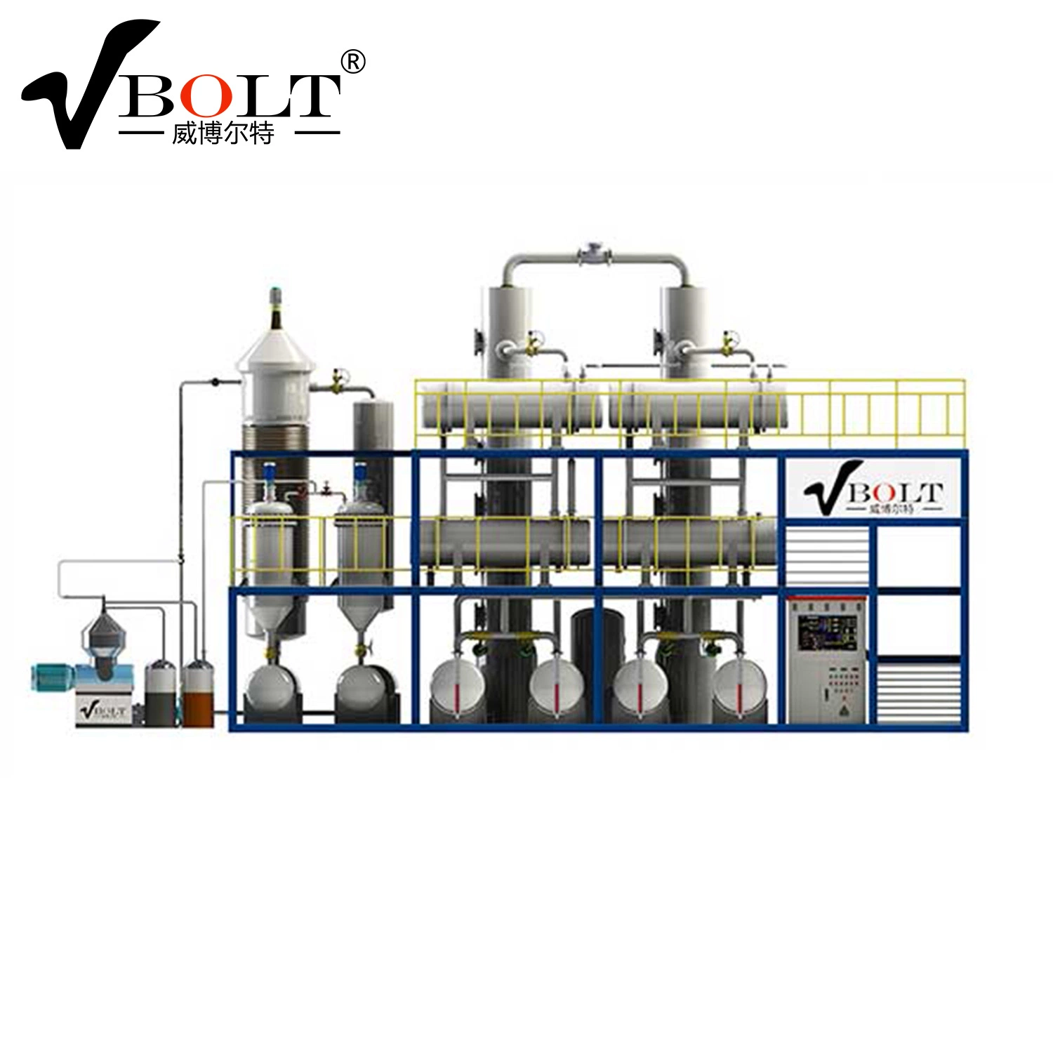 Good Profit Waste Tyre Plastic Pyrolysis Oil to Diesel Fuel Recycling Distillation Plant