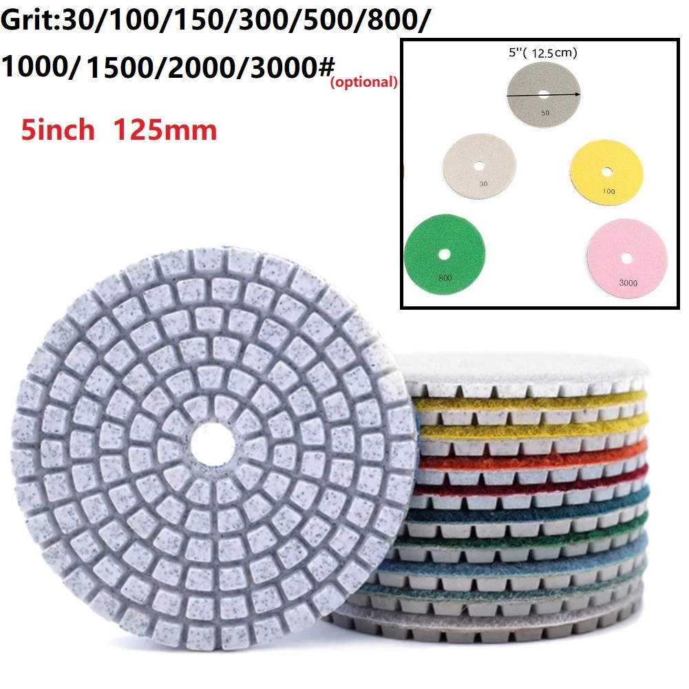 Diamond Polishing Pad Home Granite Grinding Limestone Marble Transition Tool Concrete Dry/Wet Floor Restoration