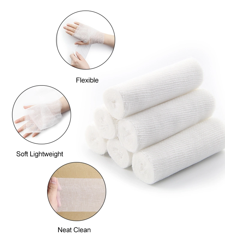 Medical Grade Different Size Regular Compress Sterile Surgical Gauze Bandage Roll