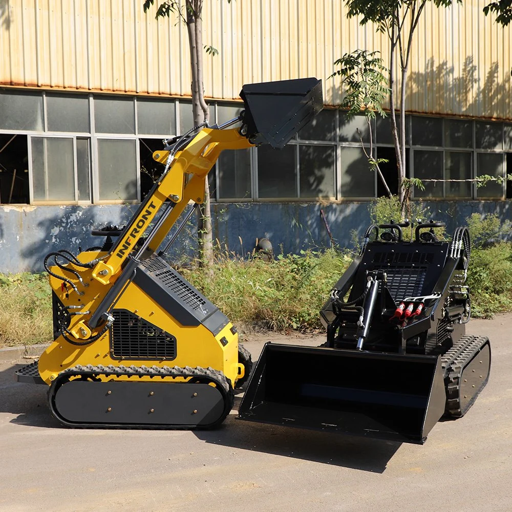 EPA 25HP Diesel Track Skid Steer Loader 500kg Mini Skid Steer Loader with Backhoe Excavator