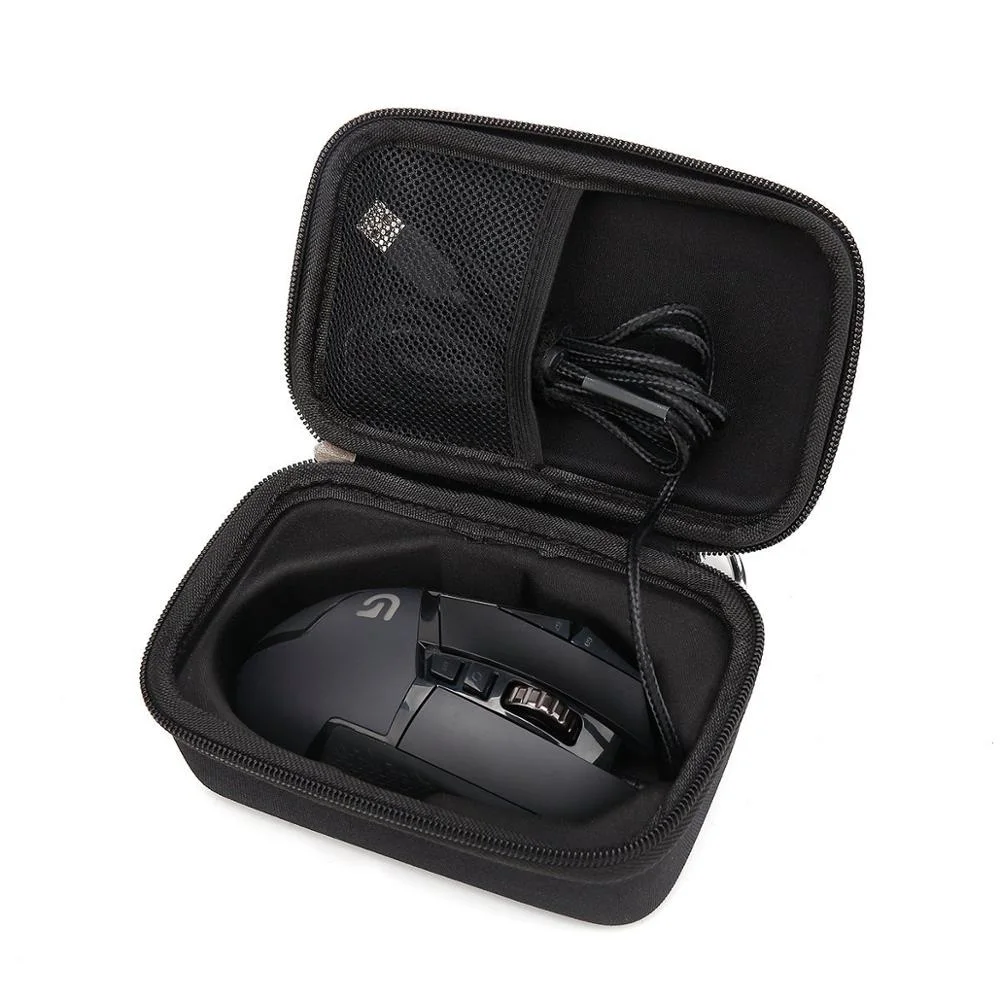 Black Waterproof Portable Carrying Protective Storage EVA Case for Laptop Notebook Gaming Mouse