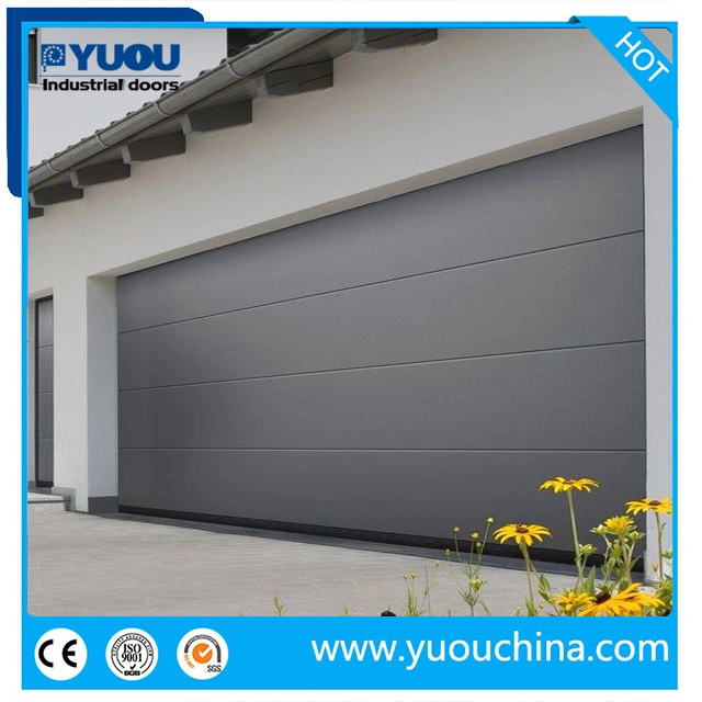 High quality/High cost performance  Automatic Remote Iron Garage Doors Italy with Man Door