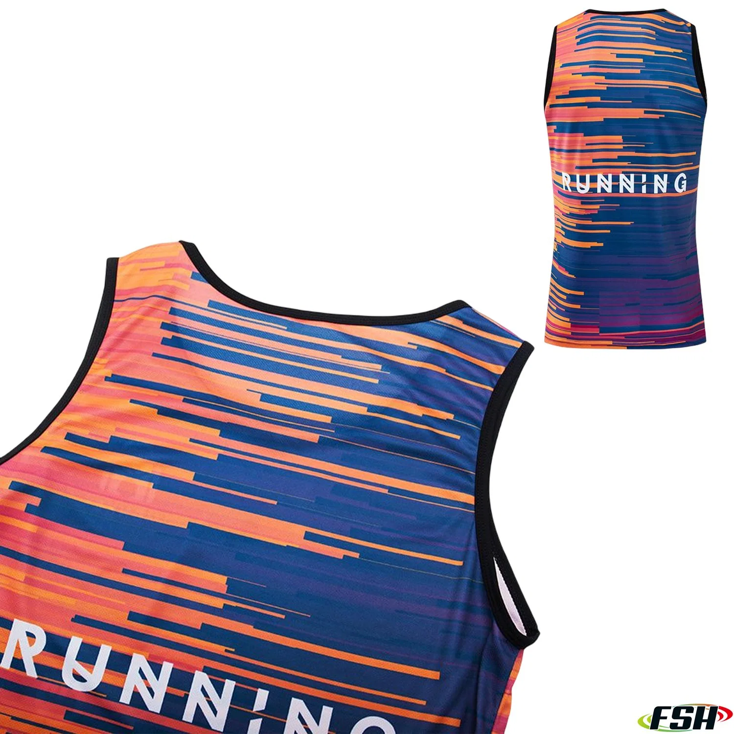 New Fashion Custom Your Own Design Full Sublimation Print Durable Comfortable Fitness Men's Running Uniform Running Shorts Running Shirt Running Singlet