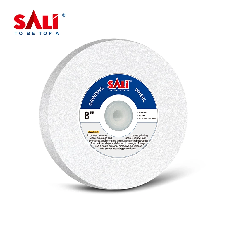 Sali 8"x1"x1-1/4 " banc d'oxyde d'aluminium blanc Wa meule