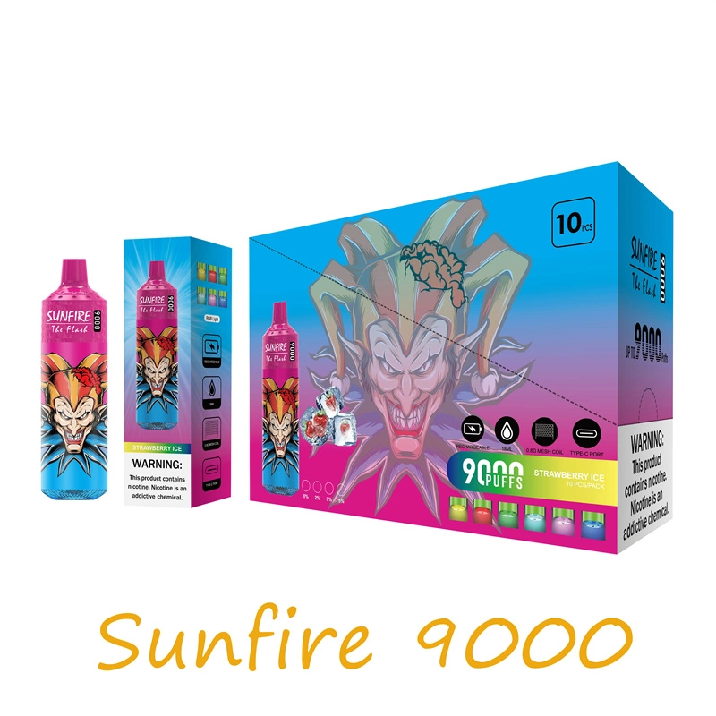 SunFire VAPE Puffs 8000 9000 10000 Puffs dispositivo 18ml VAPE jugo al por mayor Vaporizer Pen E Cigarette Pod Puff 9K Tornado desechable Cigarro 10000 Puff