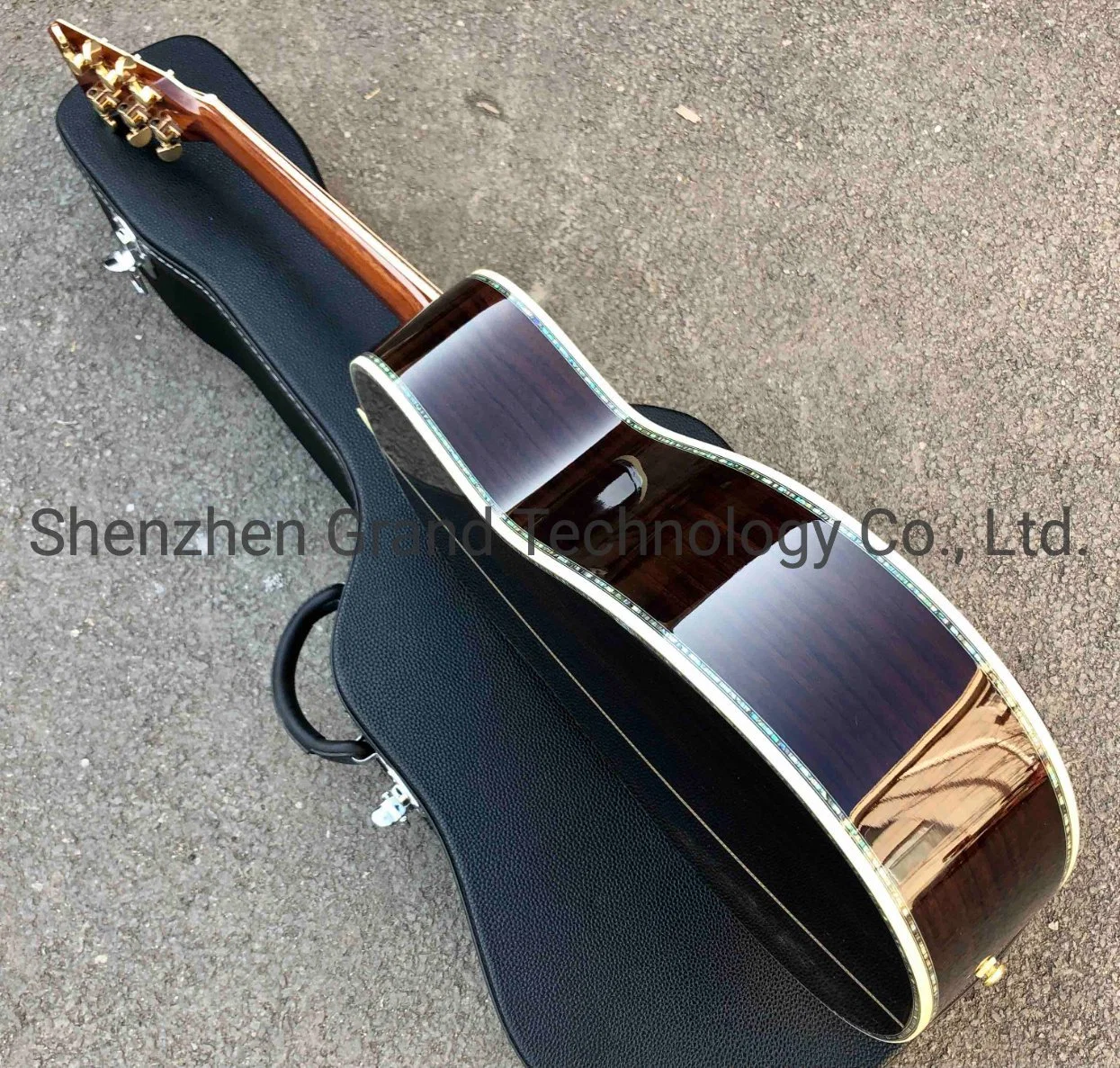 Custom 39" 100% All Real Abalone Acoustic Guitar Ebony Fingerboard 00045c Acoustic Electric Guitar