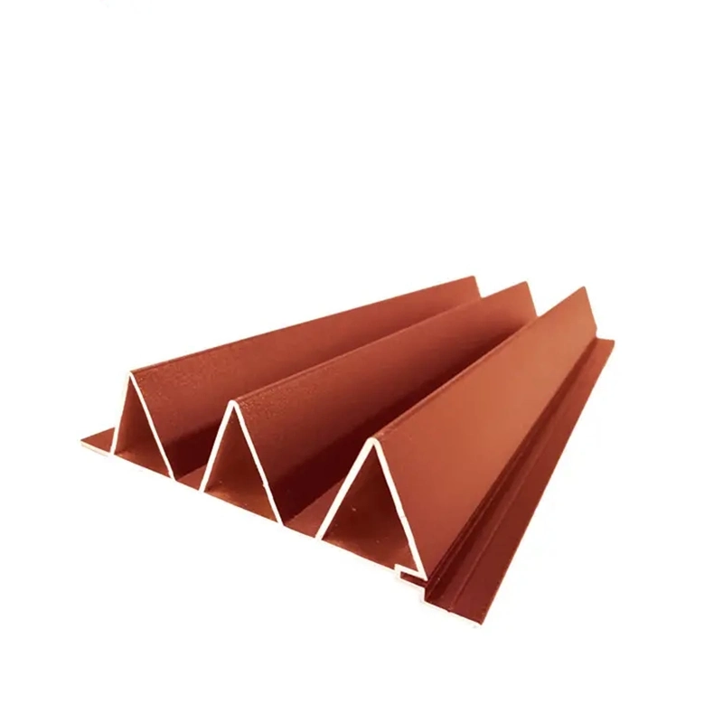 Aluminum Profile Building Facade Cladding Ceiling Wood Grain Groove Powder Coating in 40mm 60mm 80mm 100mm Curtain Wall Panel