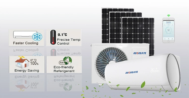 Green Energy Split Solar Air Conditioner with Heat and Warm