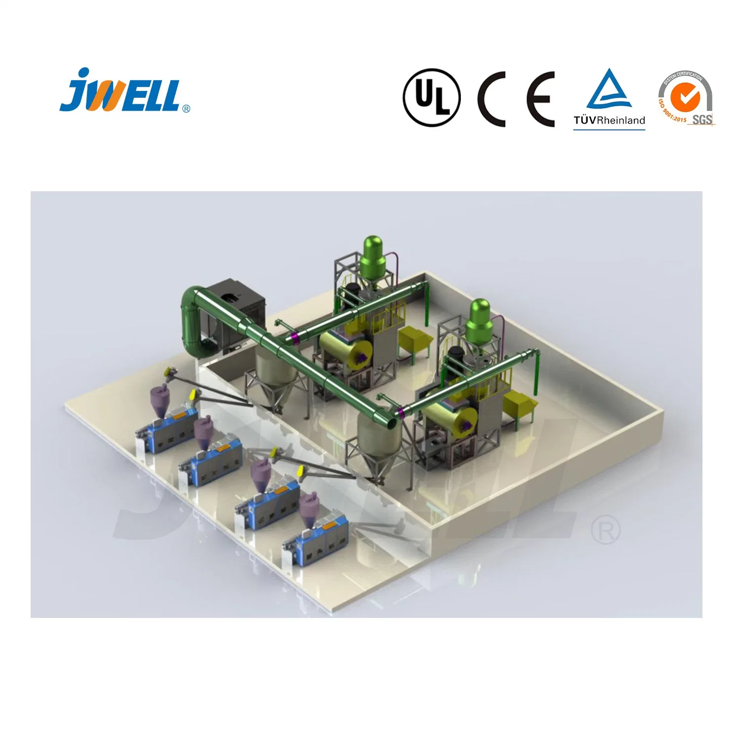 Jwell Machine Plastic Mixer Technical Specification Equipment