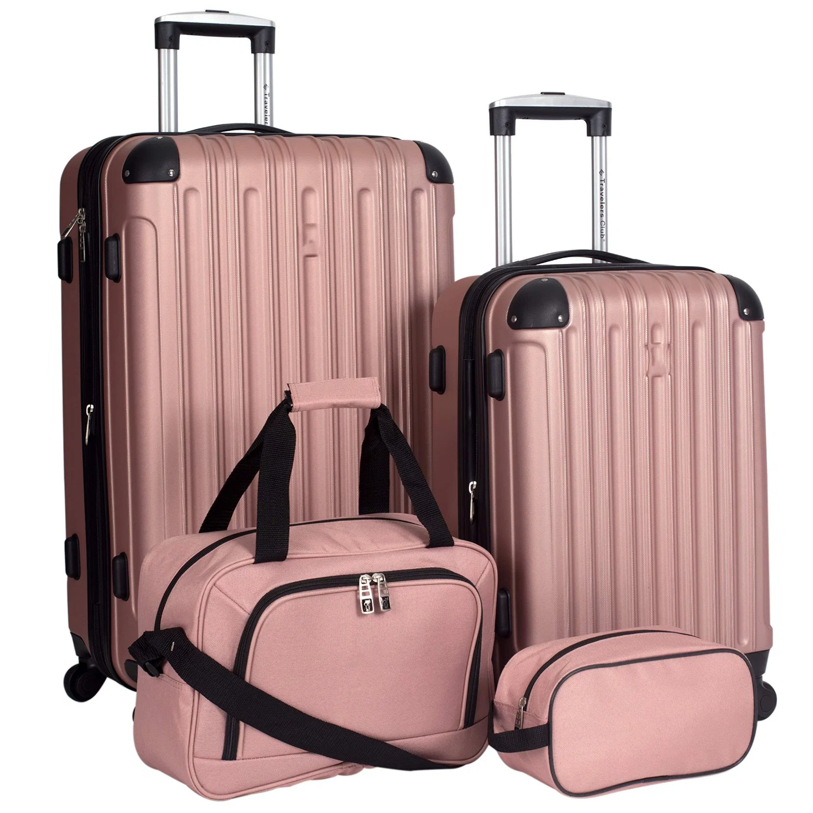 with Wheeled Rolling Suitcase Set Rose Gold Suitcase and Other Colors