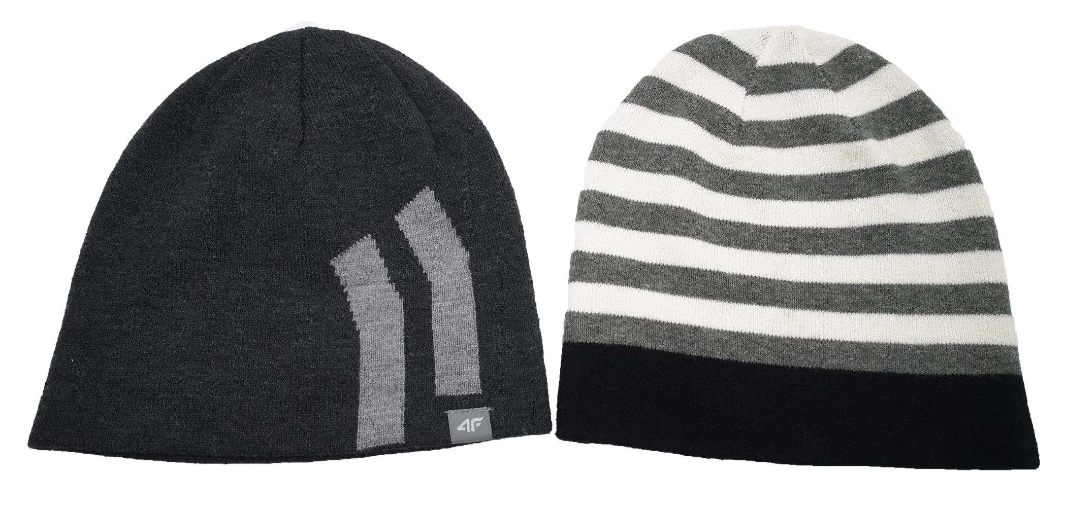 Warm Caps with Stripe, Adult Knitted Beanie for Winter& Autumn