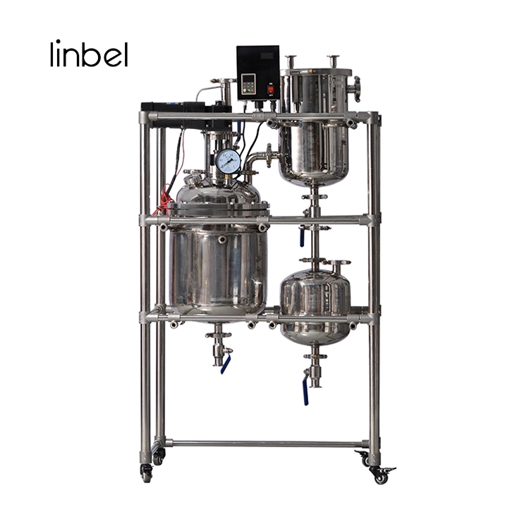 Chemical Mixing Equipment Liquid Reactor Stainless Steel Mixing Tank with Magnetic Agitator