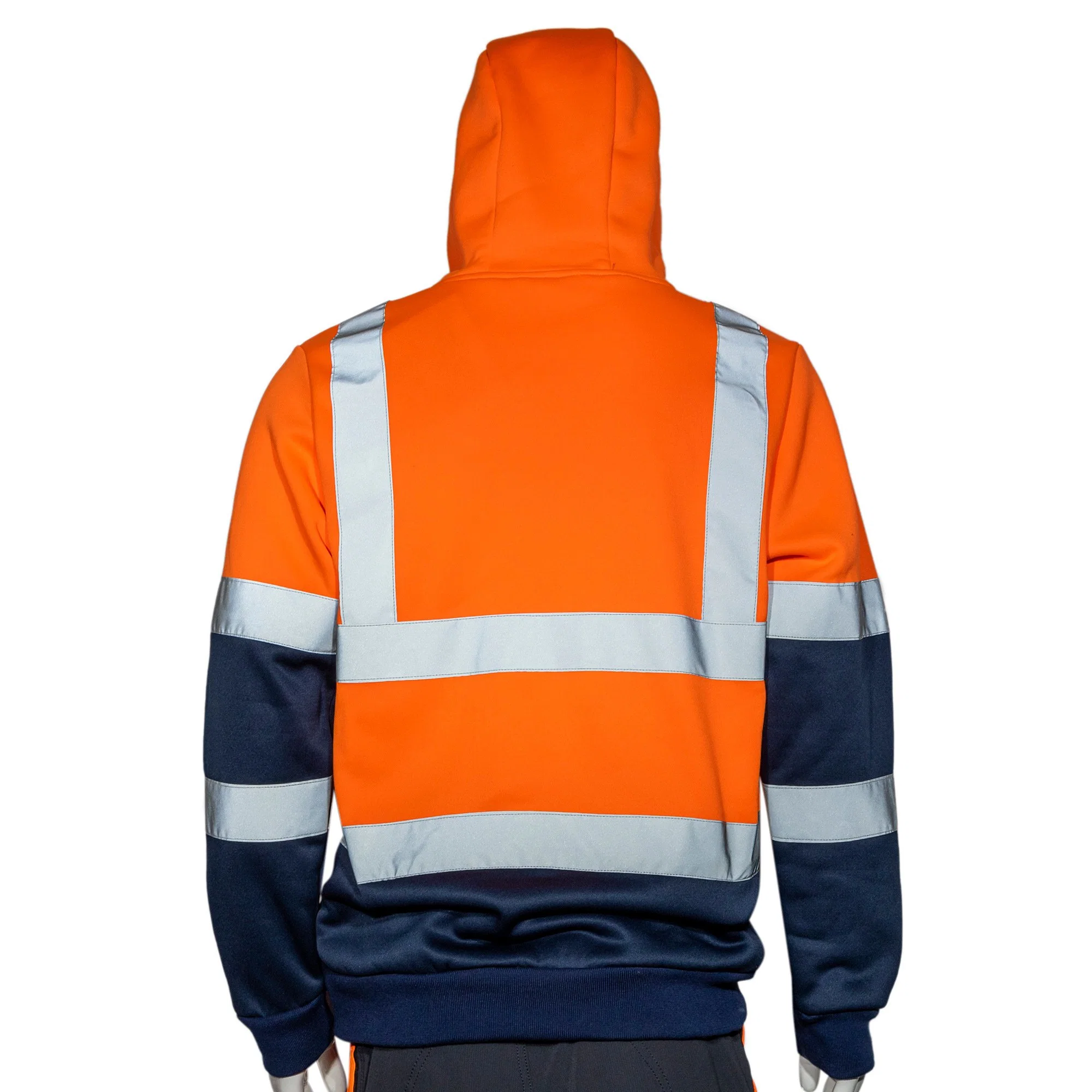 High Visibility Adult Security Vest Hoody Safety Reflective Sweatshirt Jacket