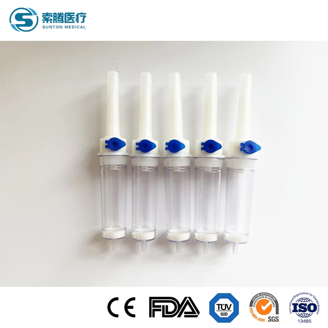 Sunton Wholesale/Supplier 135cm-150cm Size High-Quality PE PP ABS Natural Rubber Medical Stainless Steel SUS304 Material China Drip Chamber Supplier