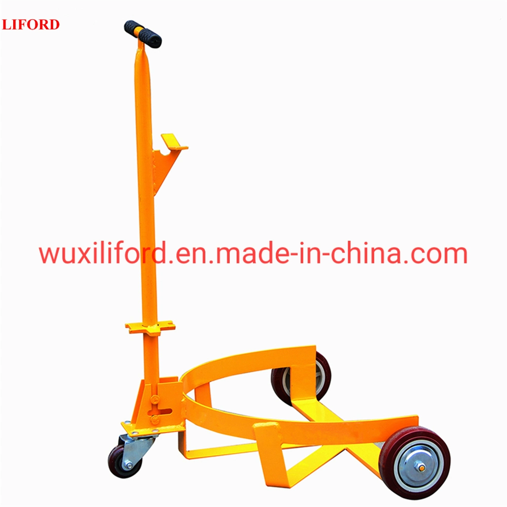 China Manufacturer 500kg Manual Drum Caddy Mechanical Drum Truck Drum Cart