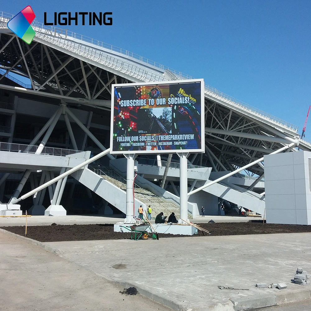 OEM Outdoor IP65 Waterproof Fixed Steel Full Color LED Display Screen Advertising Billboard