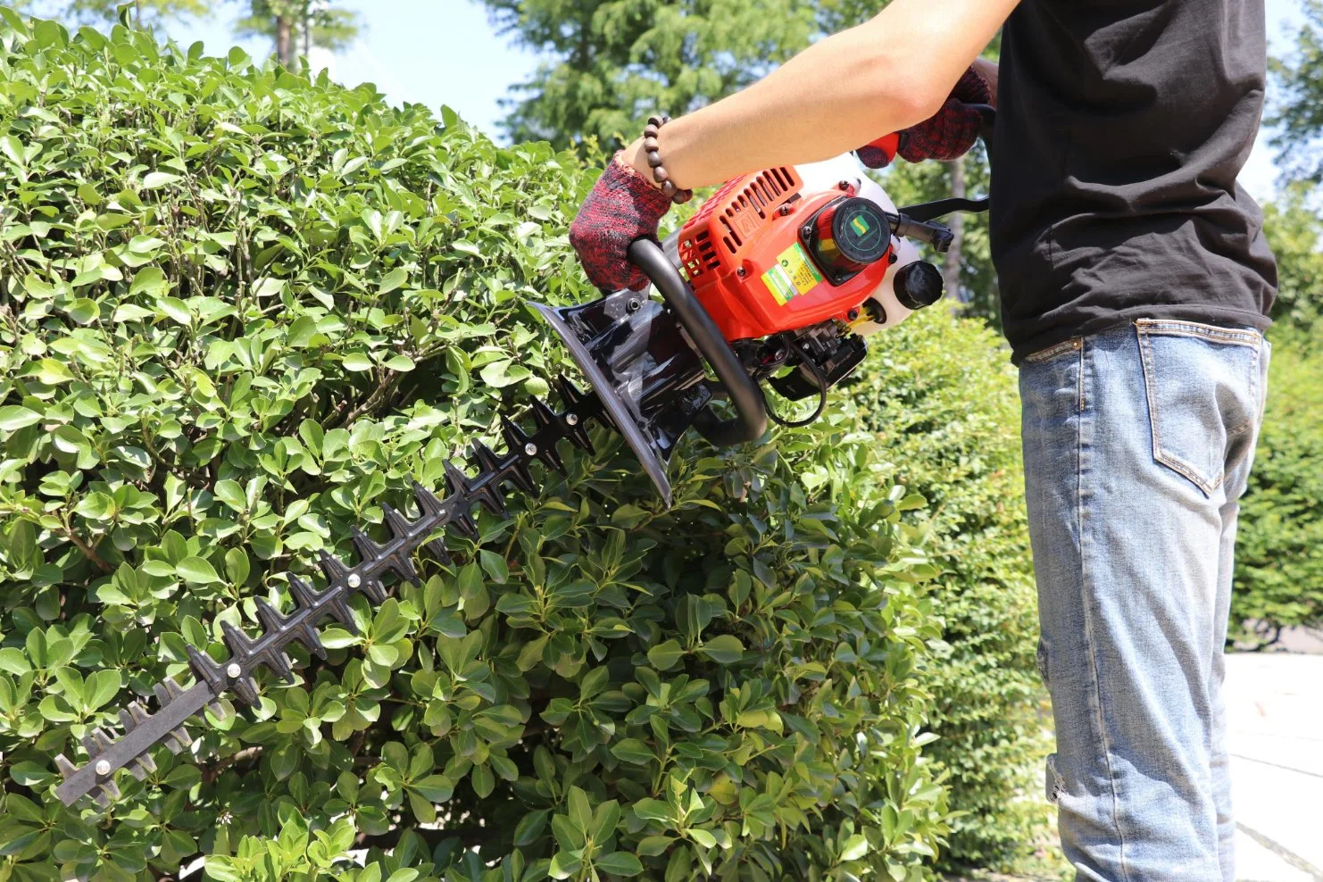 Garden Tools Hand-Held Gas Hedge Trimmer with Dual Blades