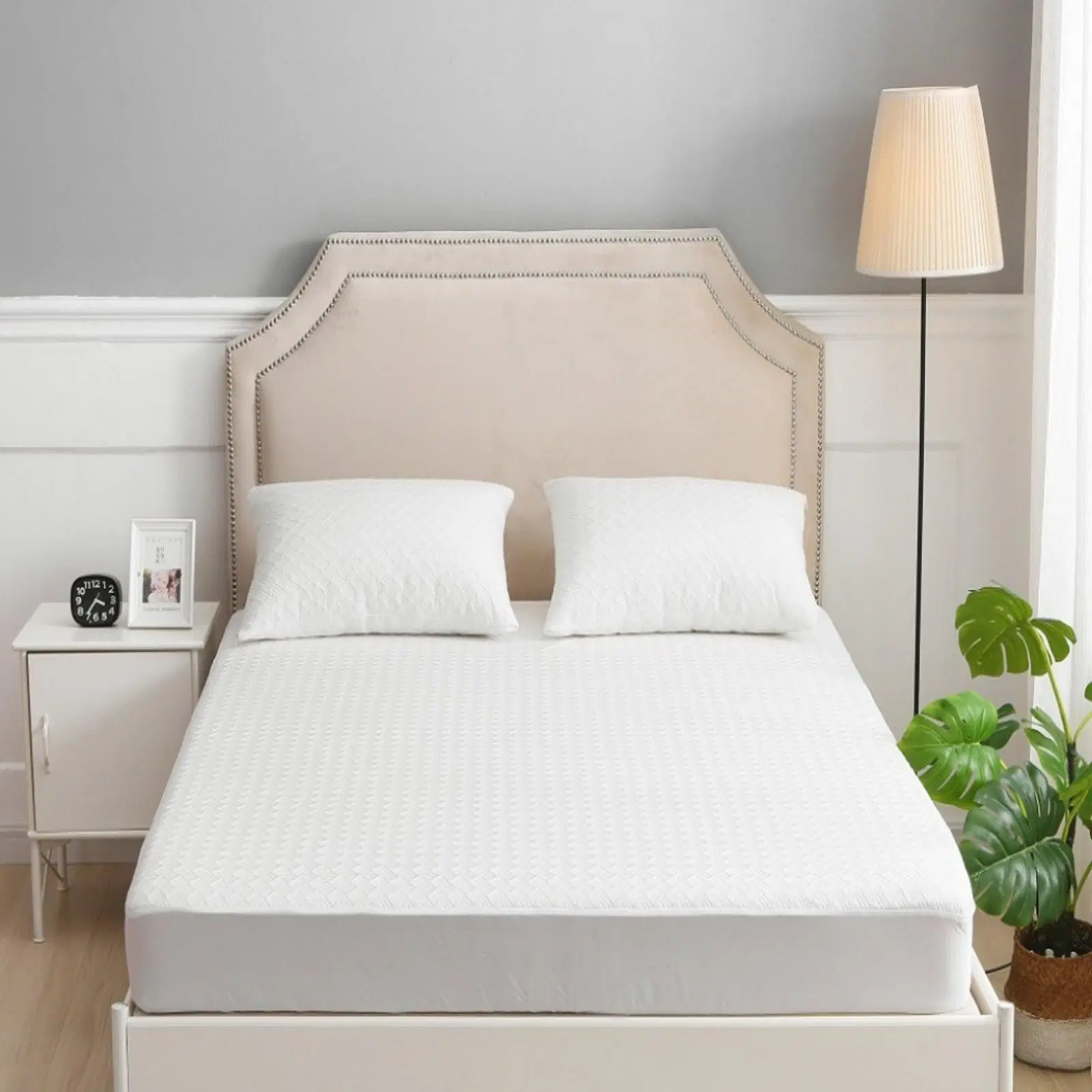 Housse de matelas imperméable en tissu personnalisé Protège-matelas respirant contre les punaises de lit.