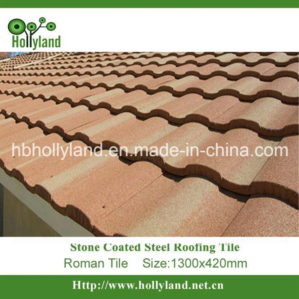 Natural Stone Chips Coated Metal Roof Tile (Roman type)