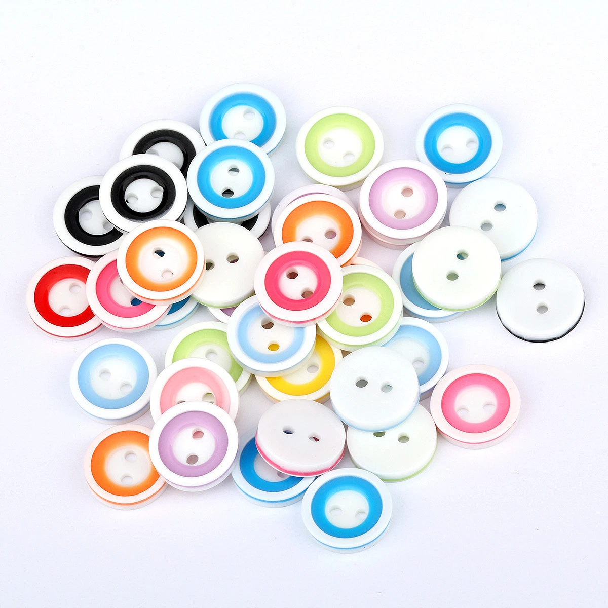 20L Resin Two-Hole Button From Stock Supply Two Hole Color Cartoon Children Button