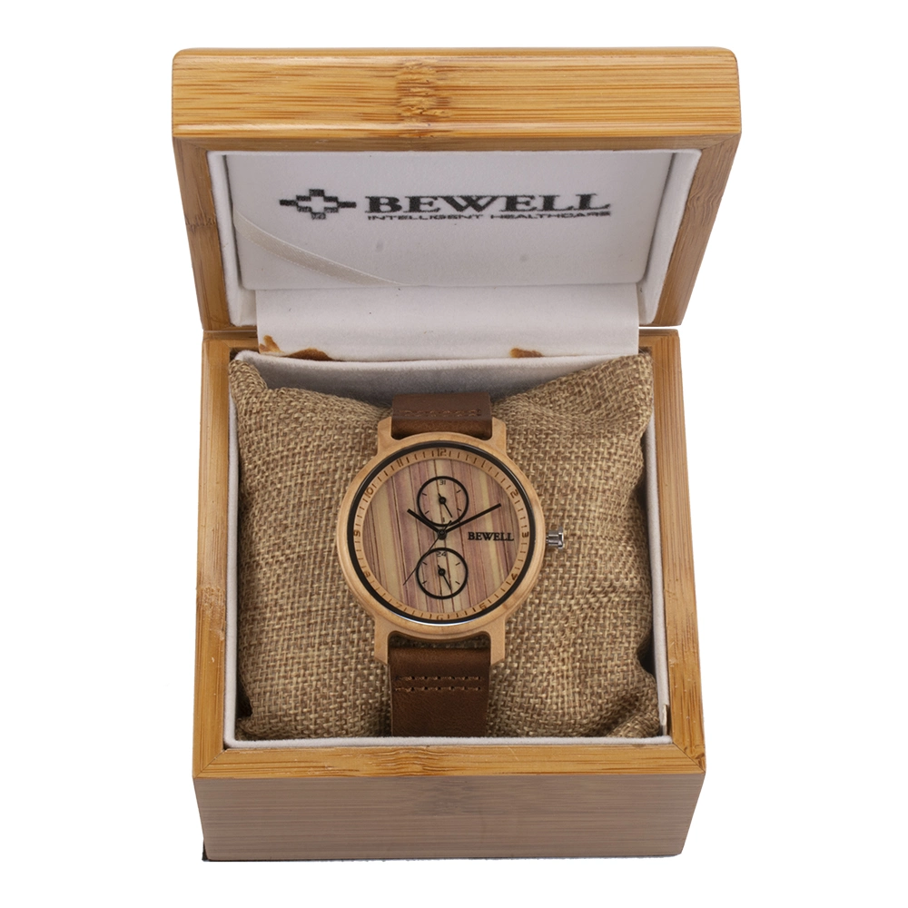 Madera de estilo vintage de reloj de pulsera reloj de madera de regalo de la banda de decoración para el hombre