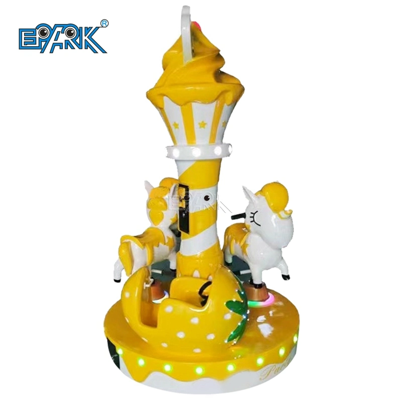 Swing Rides Ice-Cream 3 Players Electric Carousel for Christmas Celebration