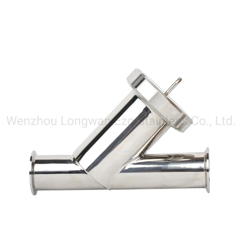 Stainless Steel Sanitary Customized Mirror Polished Y Type Strainer