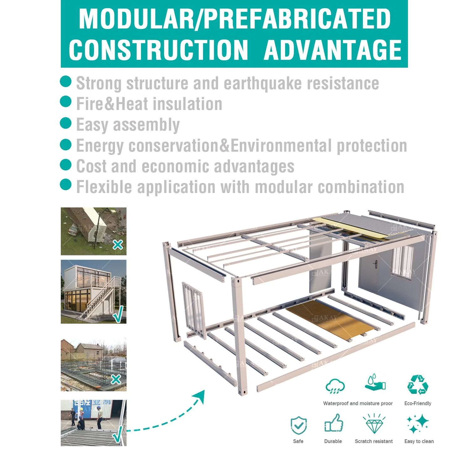 Niedriger Preis Hohe Qualität Sentry Box Mobile Container House Security Guard House Cabin Prefab Wachtkasten für draußen