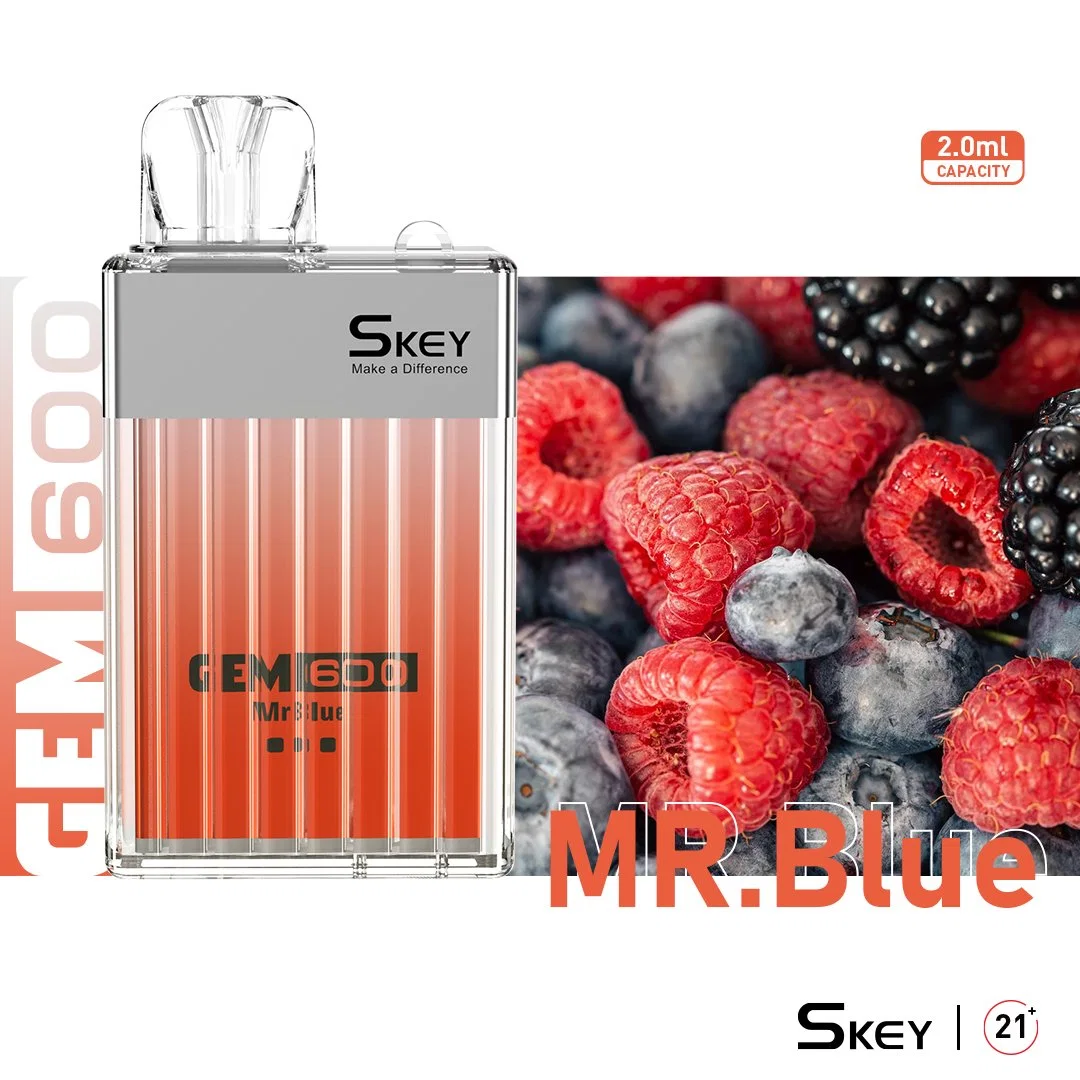 UK Exceptional Perfume Box Design Skey Gem600 Mesh Coil Disposable/Chargeable Vape Tpd Mhra E-Cig