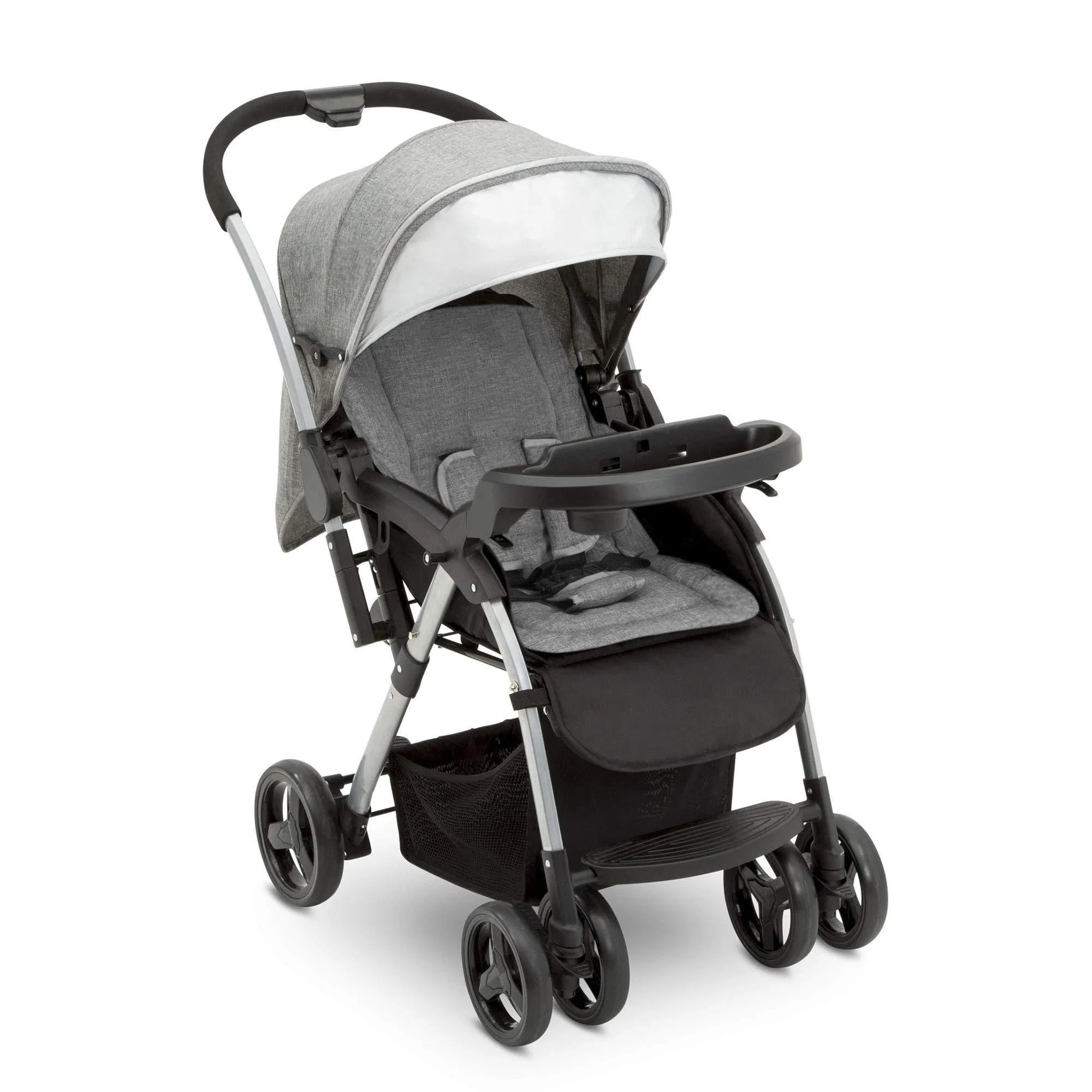 New-Style Unlimited Reversible Handle Grey Tweed Infant Pram Baby Stroller