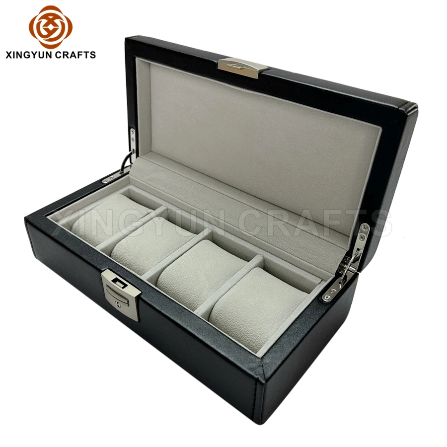 Fashionable Wooden Watch Collection Jewelry Package Box Customized Black Watch Display Boxes